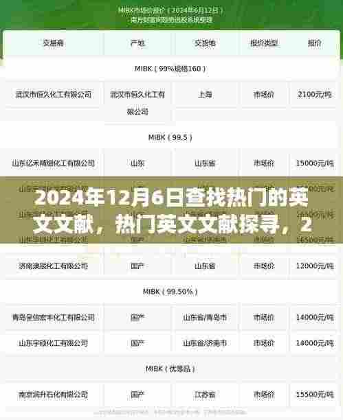 2024年热门英文文献探寻，观点碰撞与前沿洞察
