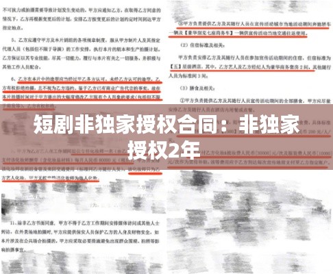 短剧非独家授权合同:非独家授权2年