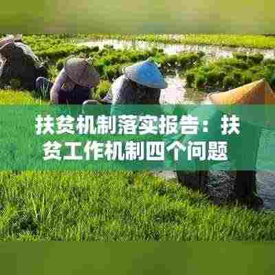 扶贫机制落实报告:扶贫工作机制四个问题