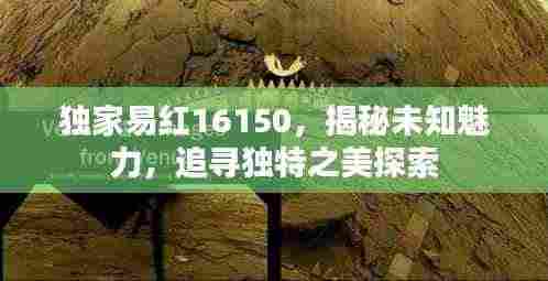独家易红16150，揭秘未知魅力，追寻独特之美探索