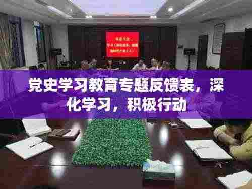 党史学习教育专题反馈表，深化学习，积极行动