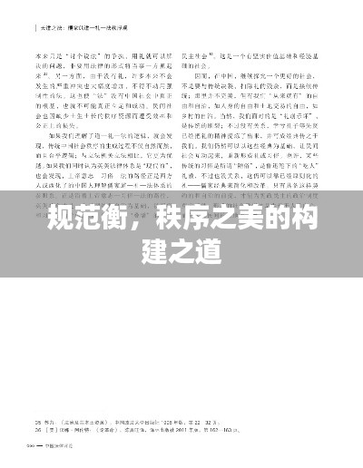 规范衡,秩序之美的构建之道