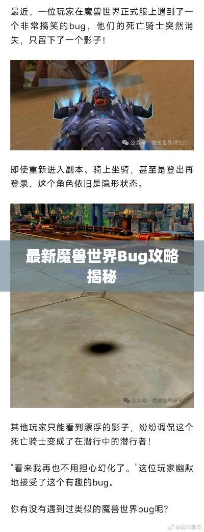 最新魔兽世界Bug攻略揭秘