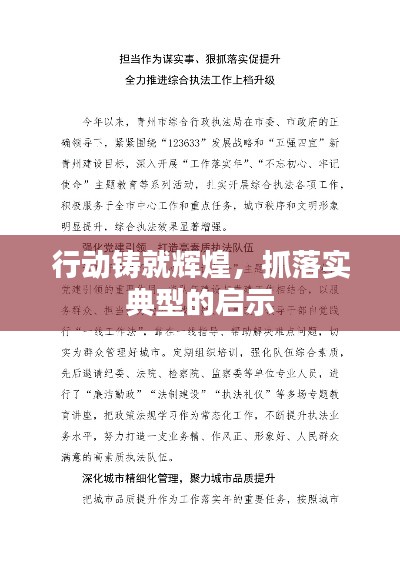 行动铸就辉煌，抓落实典型的启示